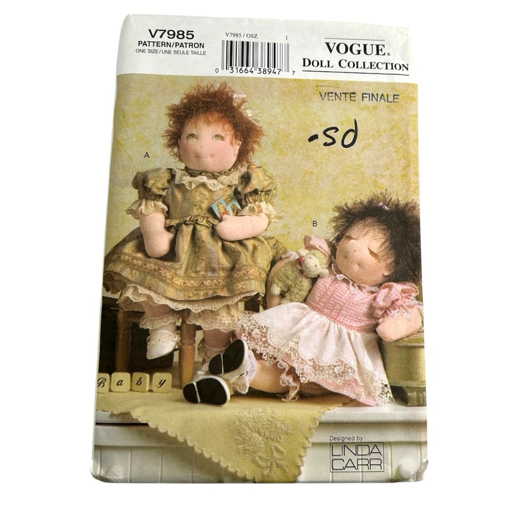 🪡 Vogue Doll Collection - Baby Dolls And Clothes Sewing Pattern 7985